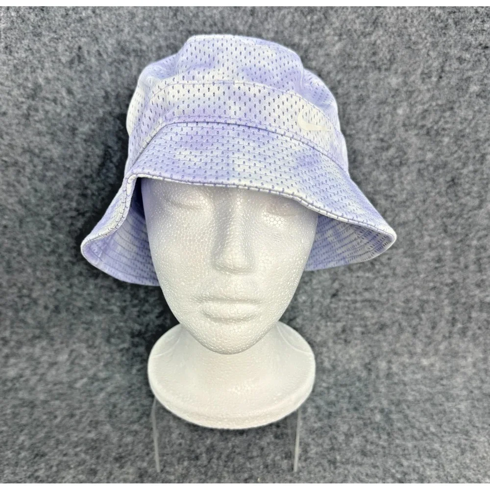 Nike‎ Womens Futura Tie Dye Bucket Hat (M/L) White Gray Purple DH1366-569 NWT *